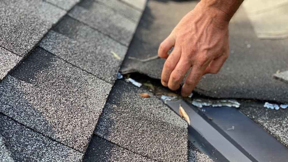 inspecting roof after summer storm in North Carolina