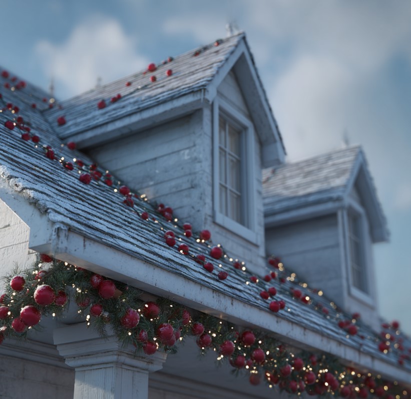 holiday roof decorations